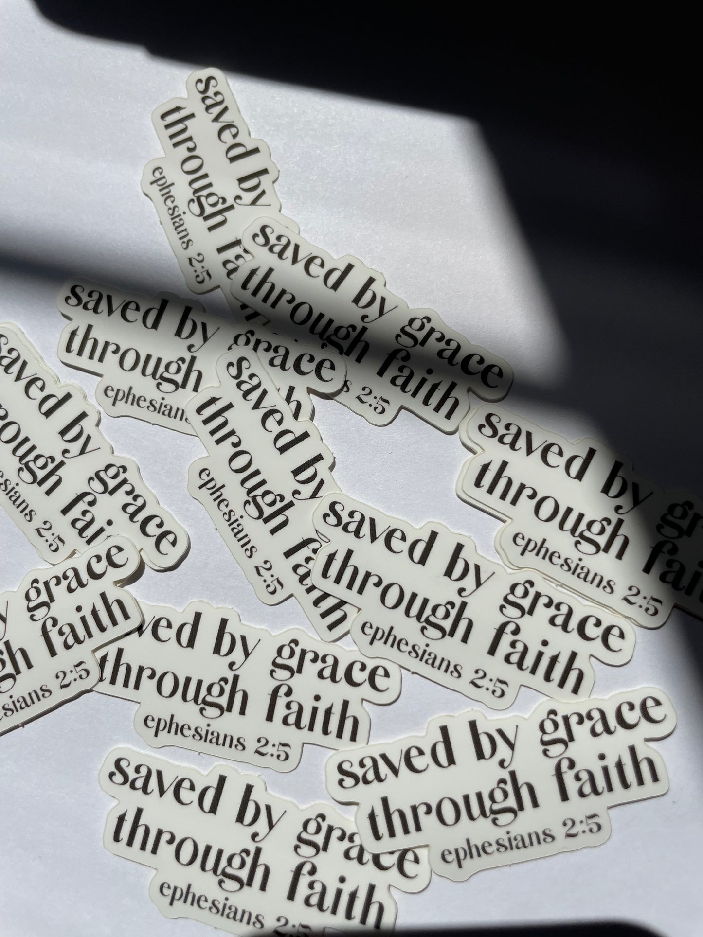 Saved by grace through faith Mini Sticker