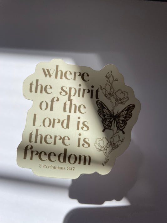 Where the spirit of the Lord Is Sticker