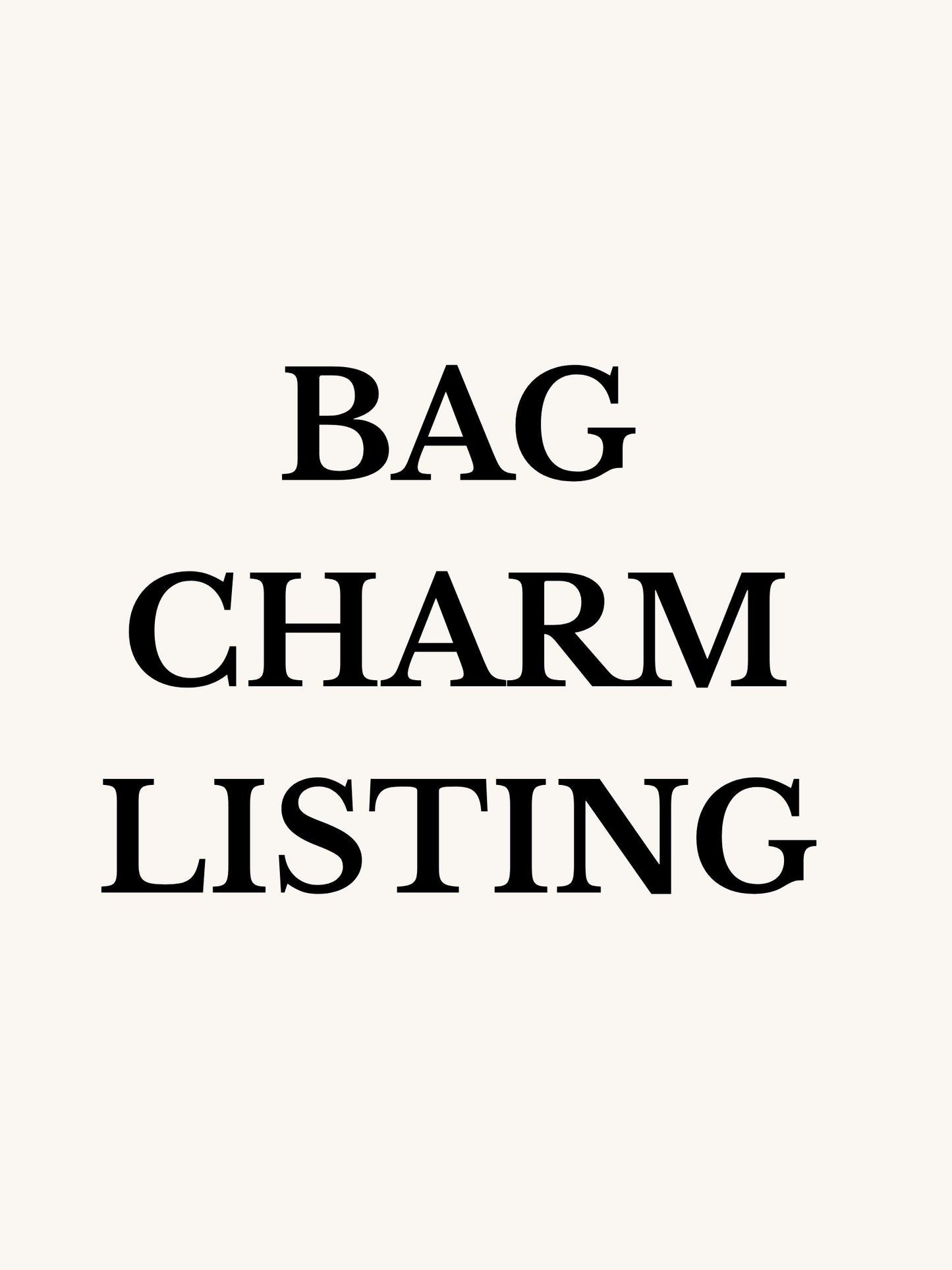 Bag Charm