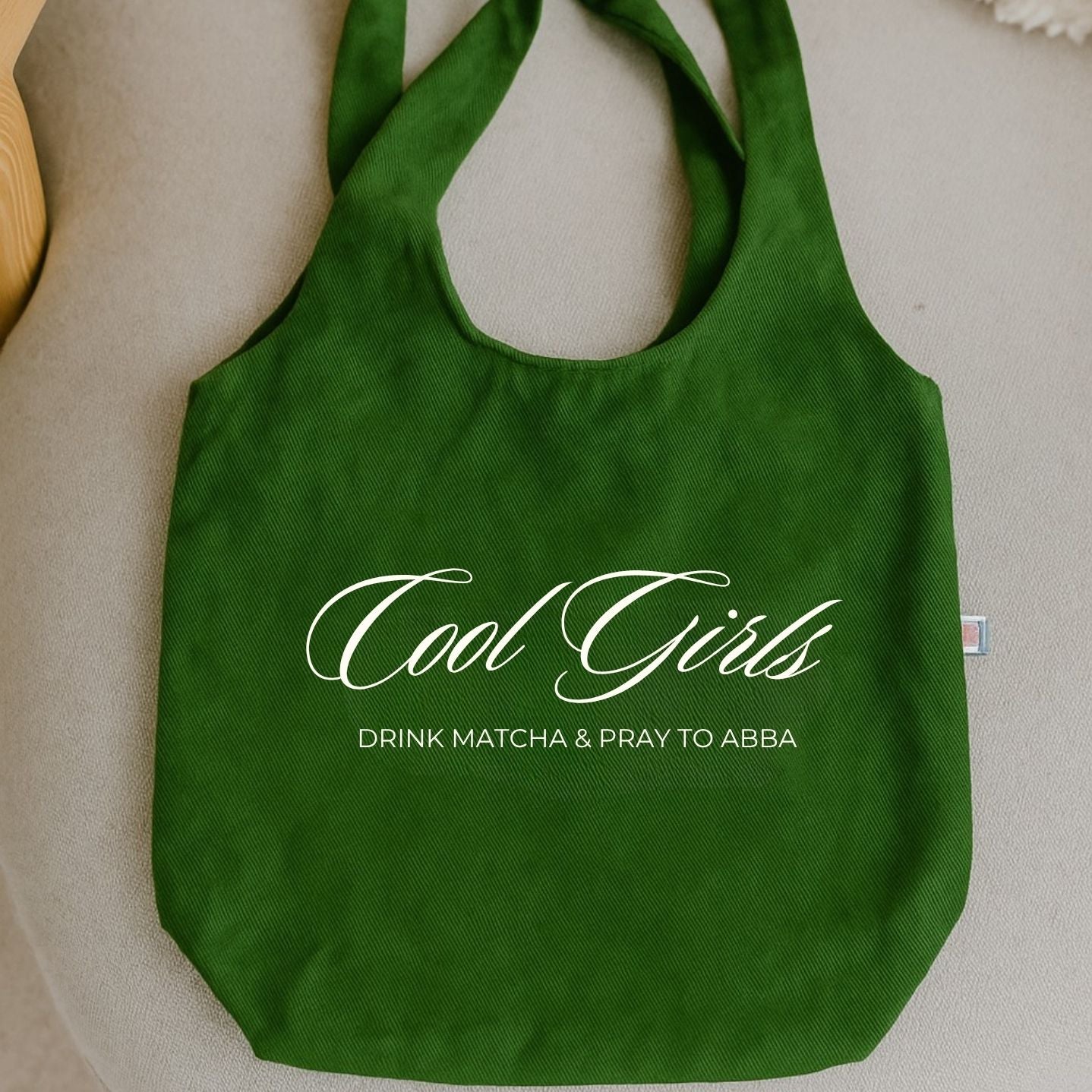 Cool Girls Drink Matcha & Pray To Abba Tote (READY TO SHIP)