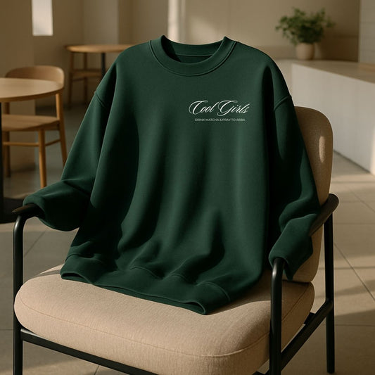 Cool Girls Drink Matcha and Pray to Abba Pullover PREMIUM